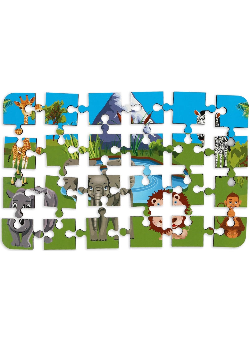 Maketçiniz - Your Model Maker Safari 24 Piece Wooden Puzzle - Image 1