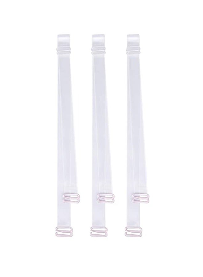 3 Pair Adjustable Bra Strap Soft Transparent Shoulder Strap  - Image 1