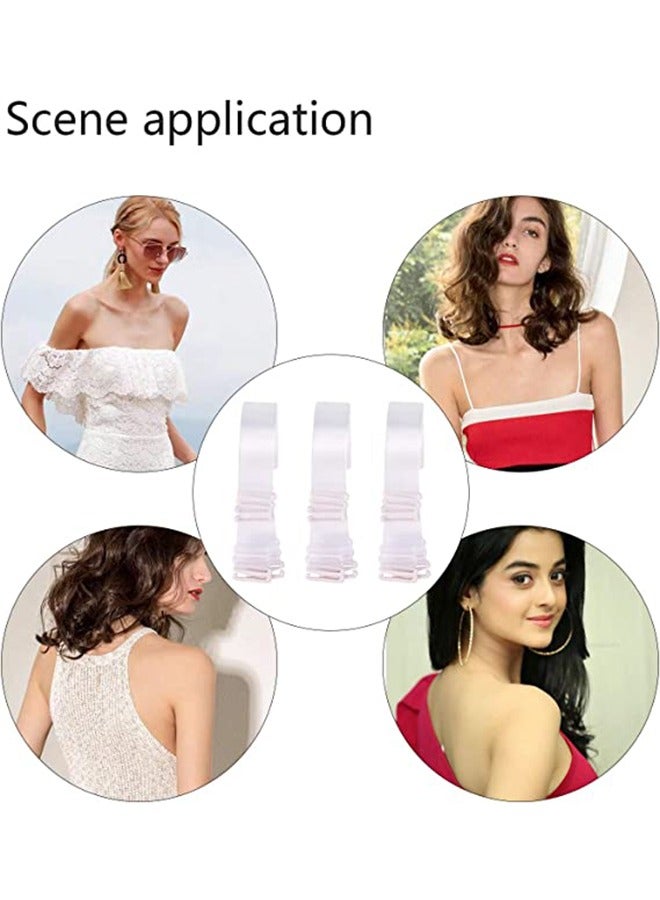 3 Pair Adjustable Bra Strap Soft Transparent Shoulder Strap  - Image 5