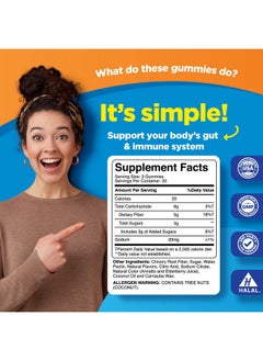Phytoral Prebiotic Fiber Gummy Vitamins For Adults Soluble Fiber Gummies For Adults Gut Health Supplement And Immune System Booster Dietary Fiber Supplement Gummies Vitamins For Adults Digestive Support  - Image 4