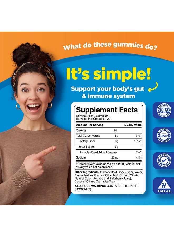 Phytoral Prebiotic Fiber Gummy Vitamins For Adults Soluble Fiber Gummies For Adults Gut Health Supplement And Immune System Booster Dietary Fiber Supplement Gummies Vitamins For Adults Digestive Support - Image 4