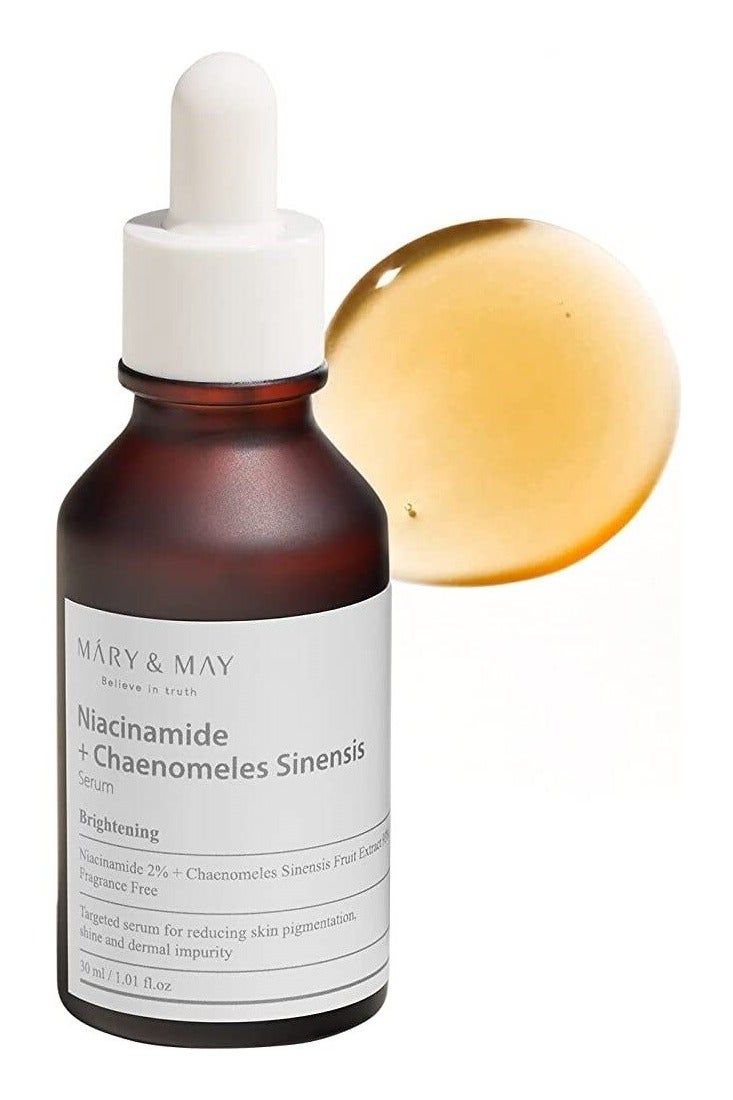 MARY & MAY Máry & May Niacinamide + Chaenomeles Sinensis Serum - Brightening Benefits for All Skin Types 30ml - Image 2