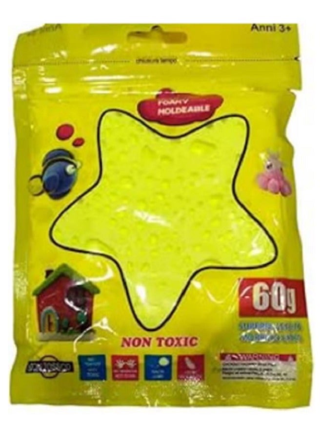 Moldable Foamy Bags 60g Mixed Color Didactic Slime (Yellow) 