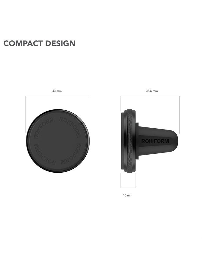 Rokform Magnetic Air Vent Mount, Super Grip Car Truck & Van Vent Clip, Aluminum Cell Phone Holder, Removable Vent Magnet Mount, Specially Designed for Rokform Cases (Black) - Image 4