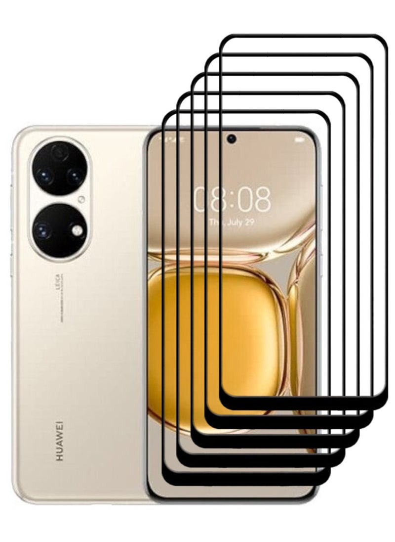 ACLIX 5 Pieces Antistatic ESD Dustproof Premium Quality High Definition Tempered Glass Screen Protector Designed For Huawei P50 - Image 1