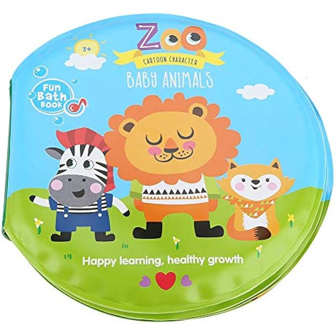 BABY BATH BOOK, WATERPROOF AND ANTI-SCRATCH CHILDREN LEARNING BATH TOYS BABY SHOWER EARLY EDUCATION FOR BATHING (ZOO) - Image 1