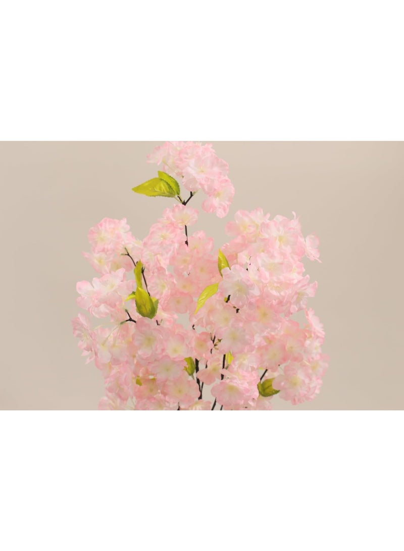 Marcolo Artificial Cherry Bonsai Tree 60cm with Pot, Pink Blossom Decorative Plant, Faux Sakura Bonsai for Home, Office & Tabletop Décor - Image 4