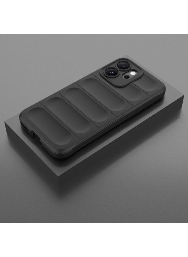 Phone case cover Magic Shield TPU + Silicone Shockproof Phone Case For   Oppo Reno 14F (Black) - Image 2