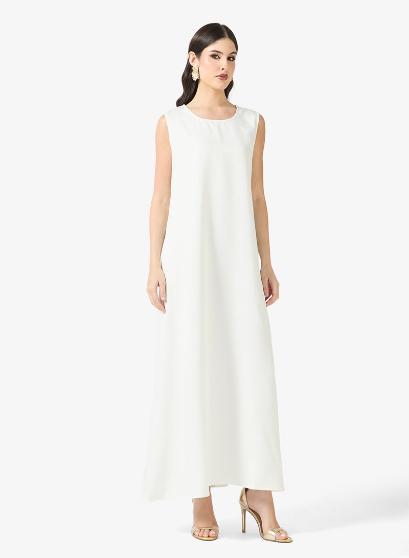 ELLA Embroidered Abaya With Inner Dress - Image 4
