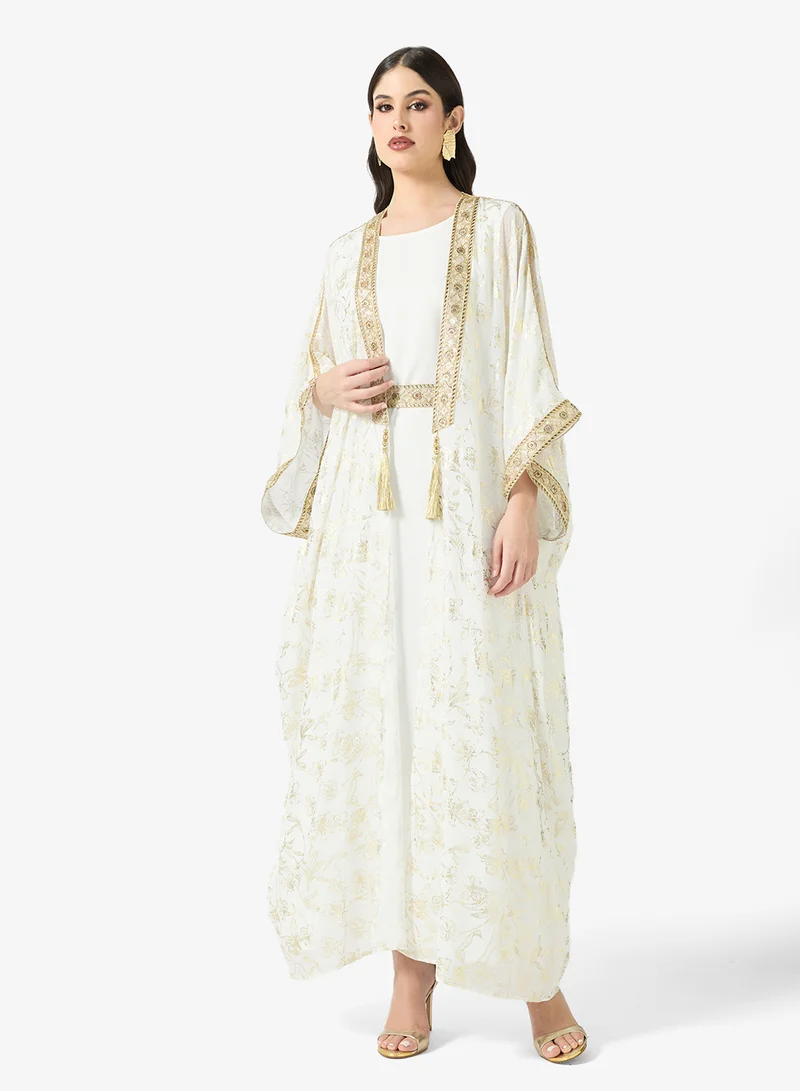 ELLA Embroidered Abaya With Inner Dress