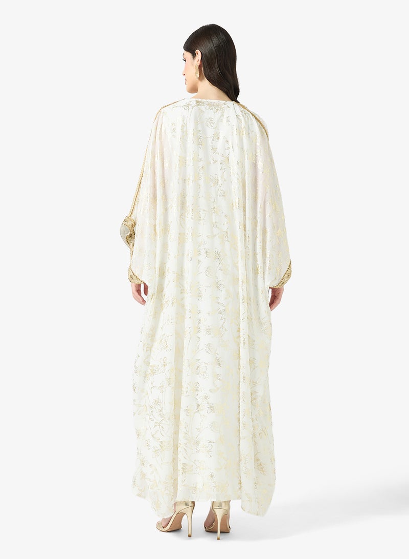 ELLA Embroidered Abaya With Inner Dress - Image 2