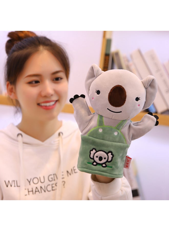 Animal Hand Doll Toy Mouth Movements Children Ventricle Gloves Performance Muppet Monkey Finger Doll Plush Doll-Color:Koala-Height:24CM*15CM  - Image 1