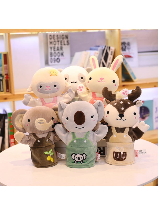 Animal Hand Doll Toy Mouth Movements Children Ventricle Gloves Performance Muppet Monkey Finger Doll Plush Doll-Color:Koala-Height:24CM*15CM  - Image 2