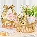CLUEWR 112 Inches 50 Yards Champagne Gold Satin Ribbon Solid Fabric Ribbon Roll for Flower Bouquets Gift Wrapping Wedding Handmade Crafts - Image 4