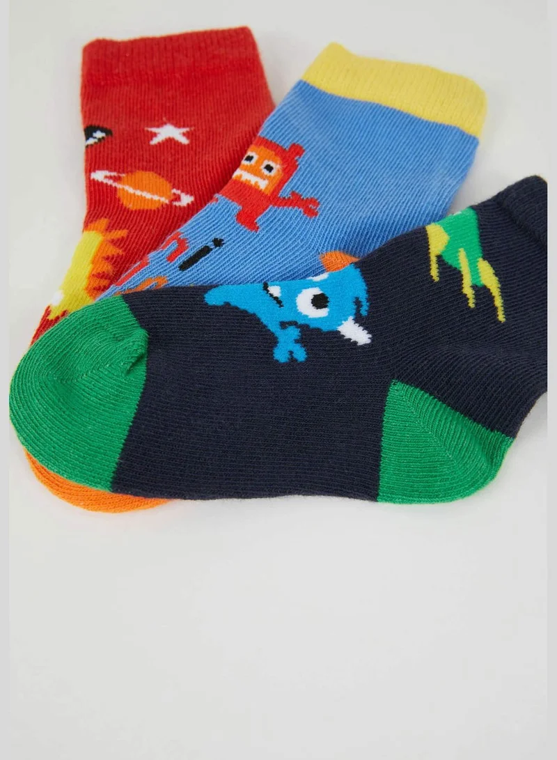 DeFacto 3 Pack BabyBoy High Cut Socks