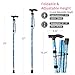 CLOKTA Folding Cane 5Level Adjustable Height Lightweight Portable Foldable Walking Canes with Wrist Strap and T Handle for Men Women Seniors Floral Blue - Image 4