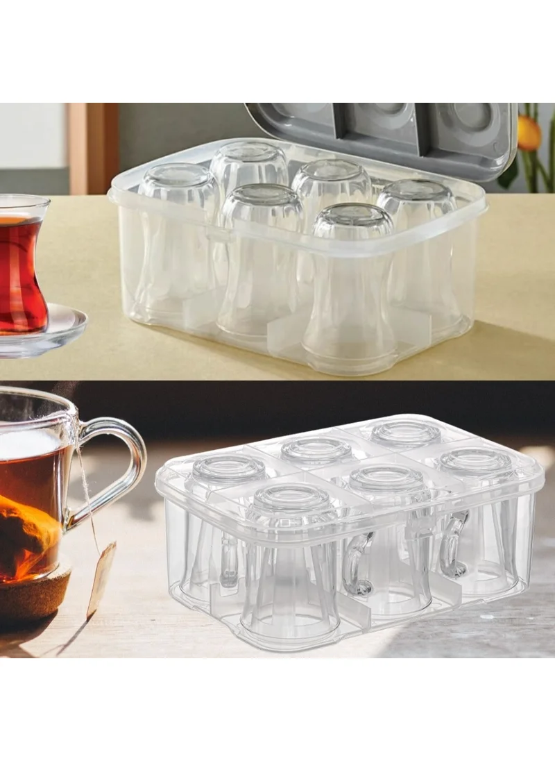 Piev Urve Tea Glass Water Glass Cup Mug Carrying Protective Apparatus Container Set of 2