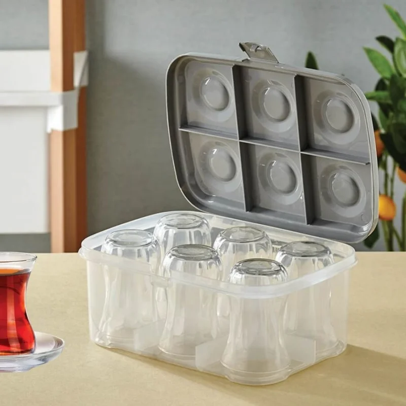 بييف Urve Tea Glass Water Glass Cup Mug Carrying Protective Apparatus Container Set of 2