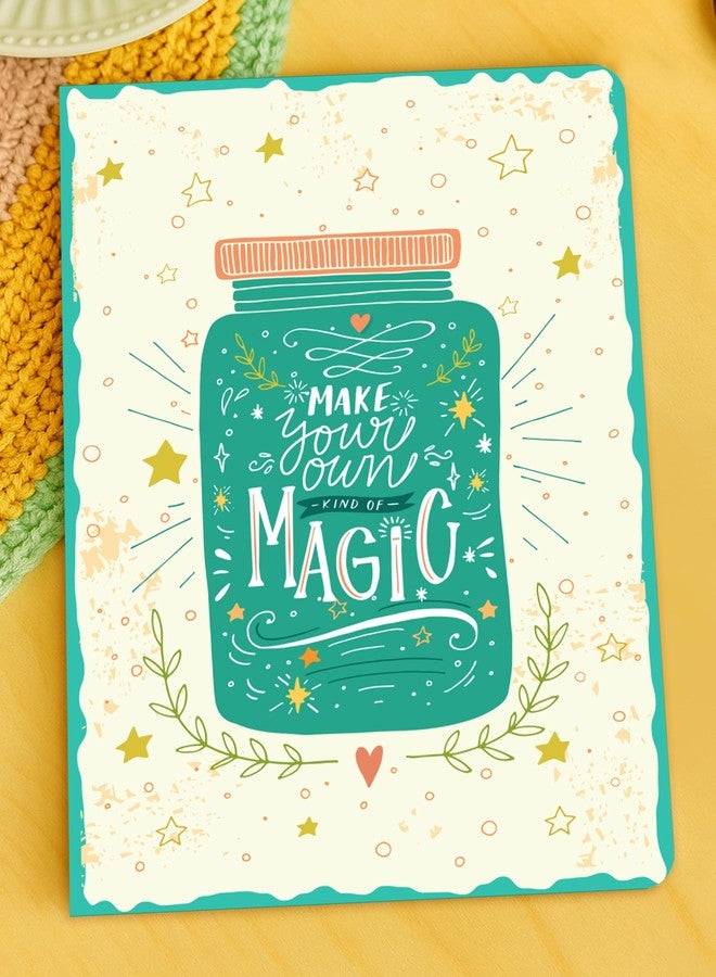 DOODLE A5 Undated Planner Notebook - 160 Pages (12-Month Planner + Notes), Soft Cover Journal with 80 GSM Paper - Motivational Quote Design, Compact Diary for Work, Study, Travel & Gifting - Image 1