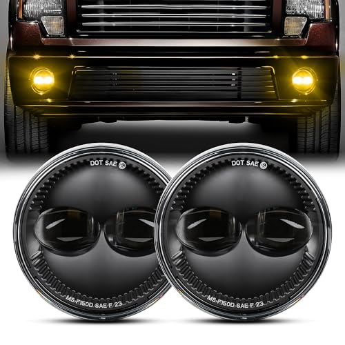 RAMJET4X4 LED Fog Lights Dual Color Bumper Driving Lamps Assembly Replacement Compatible with Ford F150 2006 2007 2008 2009 2010 2011 2012 2013 2014 F150 (White-Yellow Light) - Image 1