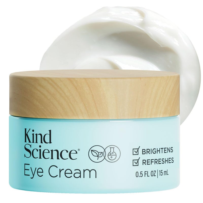 Kind Science by Ellen DeGeneres Eye Cream  Under Eye Cream for Wrinkles Noticably Smooths  Moisturizes  Anti Aging with Hyaluronuic Acid Vitamin C  Fragrance Free Paraben Free 05 fl oz