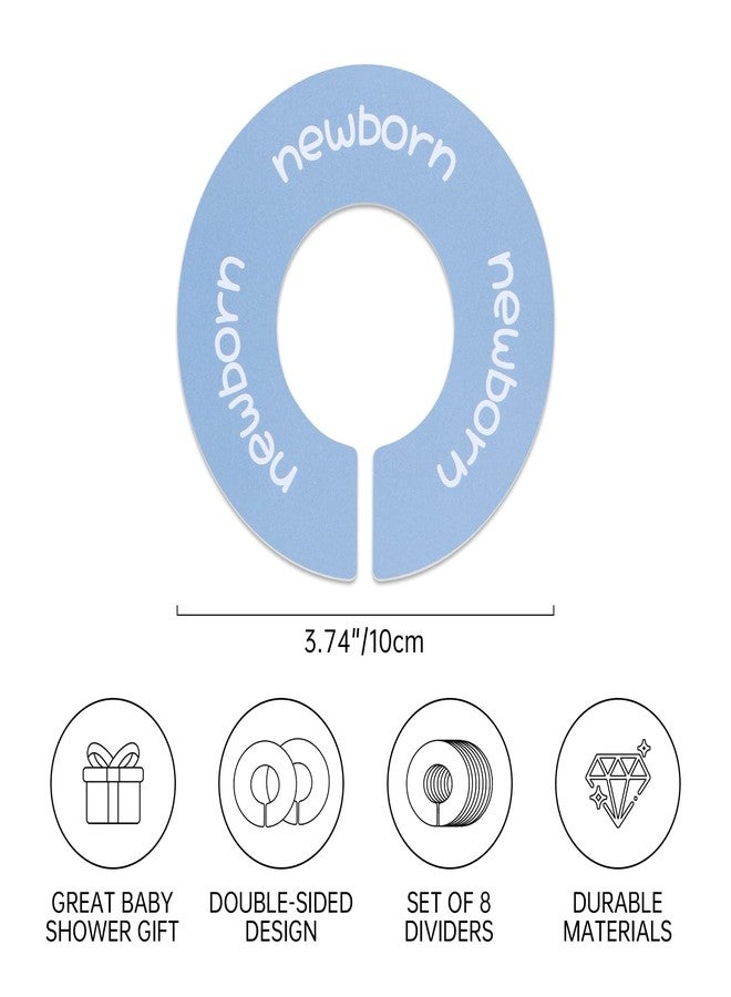 ITDYB Baby Closet Dividers - Set of 8 Round Double-Sided Clothes Size Dividers from Newborn to Toddler, Gender-Neutral Baby Clothes organizer for nursery room decor - Image 2