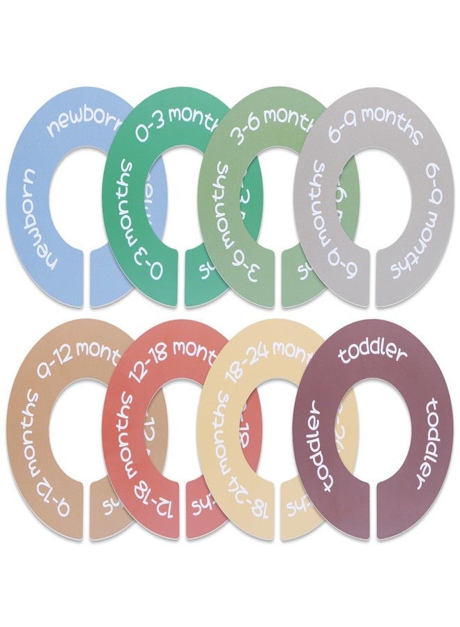 ITDYB Baby Closet Dividers - Set of 8 Round Double-Sided Clothes Size Dividers from Newborn to Toddler, Gender-Neutral Baby Clothes organizer for nursery room decor - Image 1