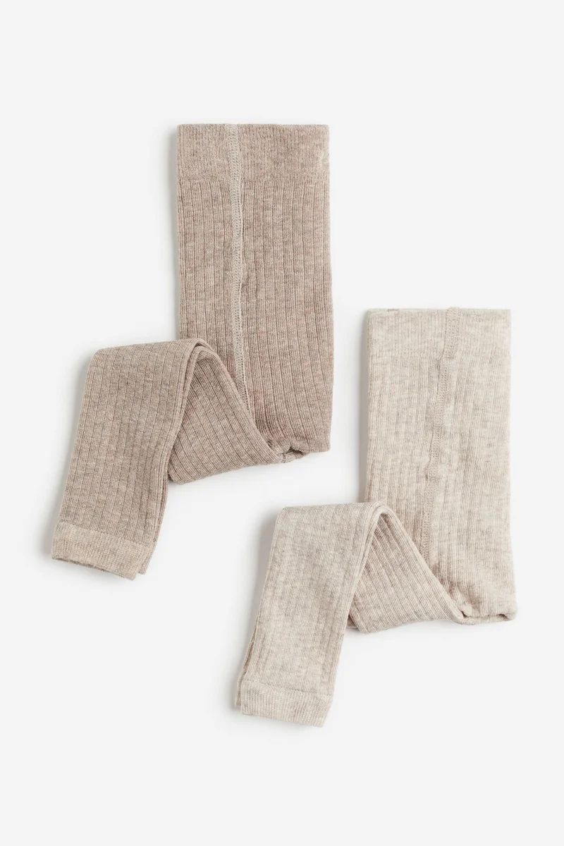 H&M Kids 2 Pack Ribbed Tights