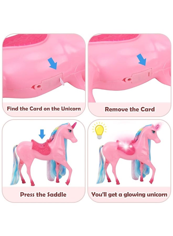 BETTINA Magical Light Unicorn Princess Dolls Set, Unicorn Toys for Girls, Horse Toys with Rainbow Mane and Tail, Princess Toys, Unicorn Gifts for Girls - Image 3