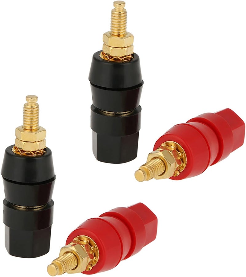 LiebeWH Speaker Binding Post, Gold Plated Amplifier Connector for Audio Equipment, Easy Installation for Microphones and Sound Consoles - Image 2