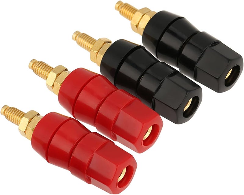 LiebeWH Speaker Binding Post, Gold Plated Amplifier Connector for Audio Equipment, Easy Installation for Microphones and Sound Consoles - Image 1