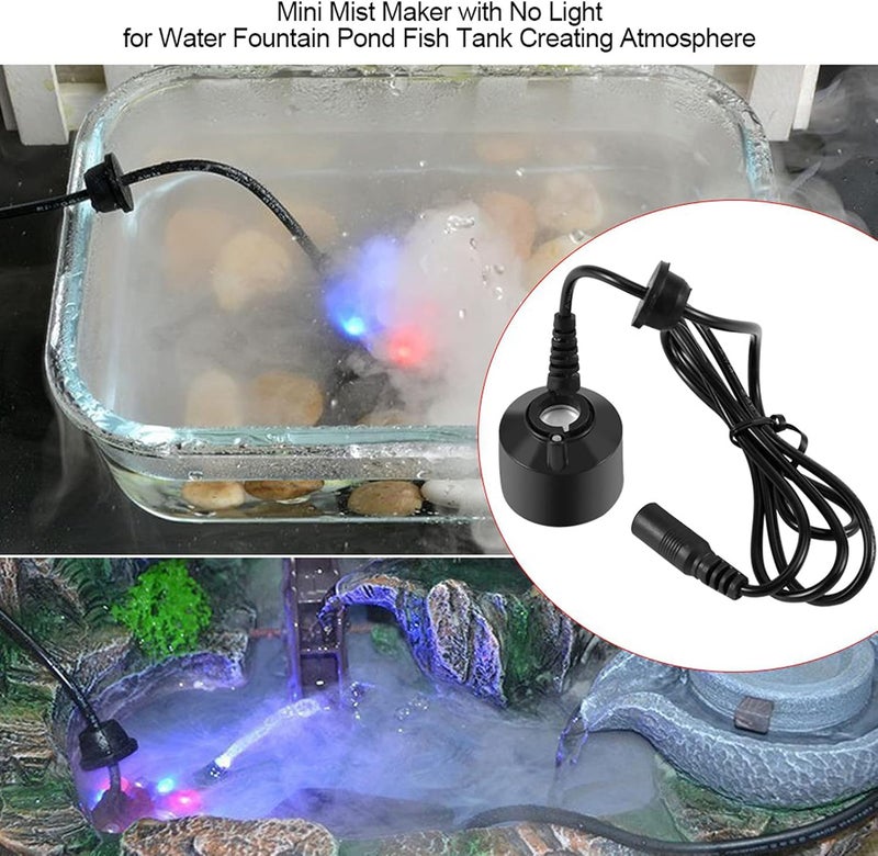 klarako Mini Mist Maker Fogger Water Fountain Pond Fog Machine Atomizer, Indoor Fountain Mister Foggers, Perfect for Water Feature, Halloween, Christmas and Other Holiday Decorations(No Light) - Image 3