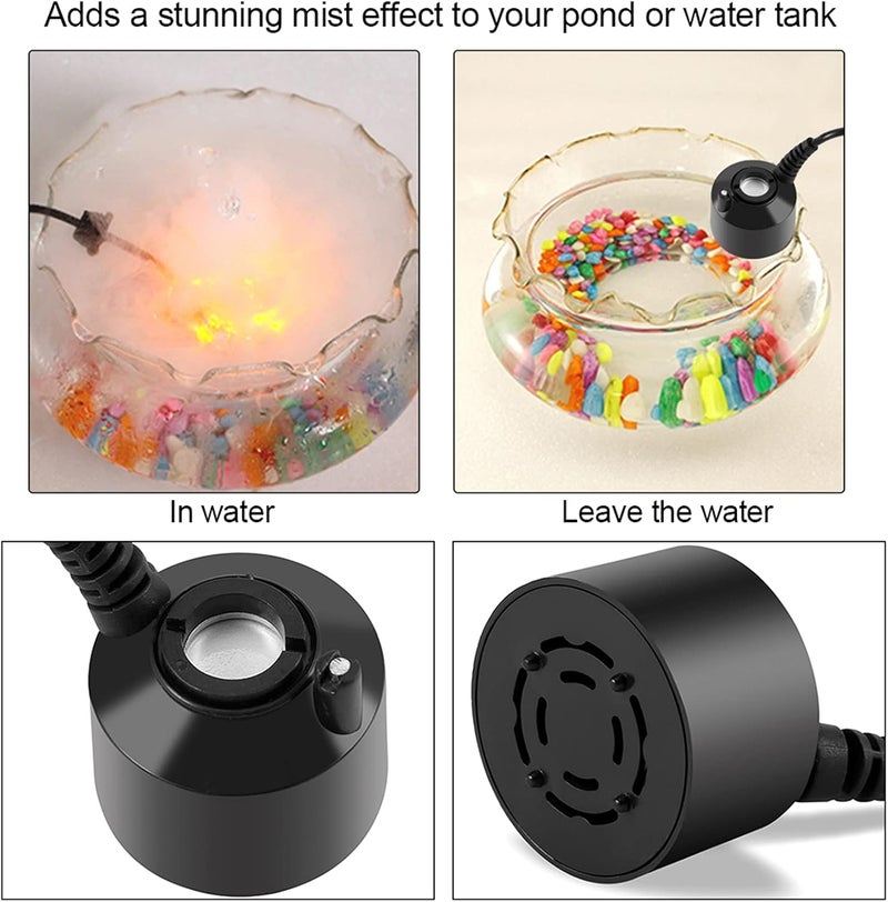 klarako Mini Mist Maker Fogger Water Fountain Pond Fog Machine Atomizer, Indoor Fountain Mister Foggers, Perfect for Water Feature, Halloween, Christmas and Other Holiday Decorations(No Light) - Image 4