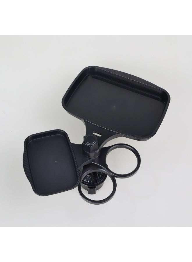 Generic 360 Rotatable Car Tray， Multifunctional Cup Holder Tray Stay Organized，Cup Holder Expander Tray for Car Eating  - Image 2