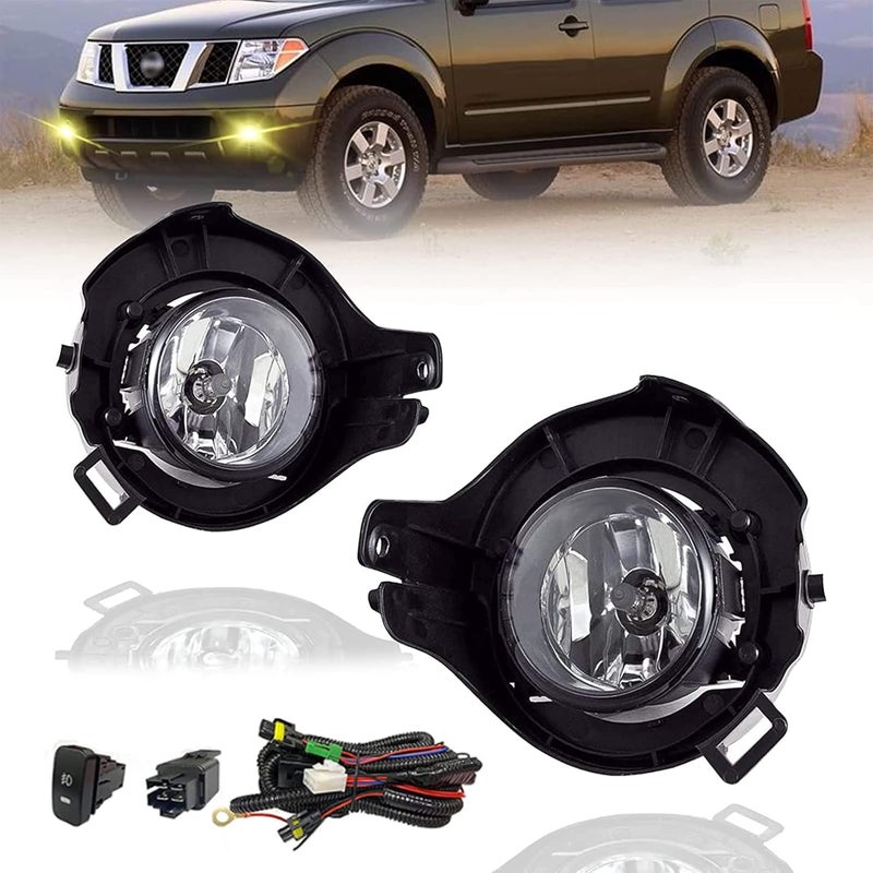 Boxlight Fog Lights for 2005-2009 Nissan Frontier & 2005-2012 Nissan Pathfinder with Harness Kit - Image 1