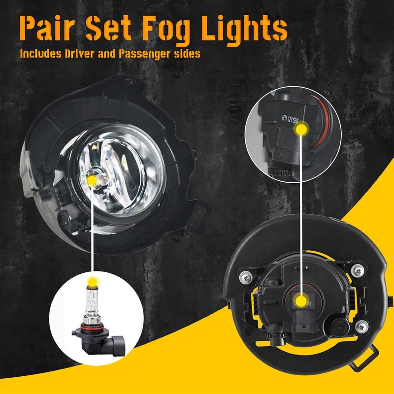 Boxlight Fog Lights for 2005-2009 Nissan Frontier & 2005-2012 Nissan Pathfinder with Harness Kit - Image 3