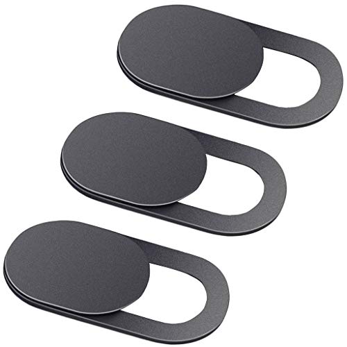 ANAB GI 3 Pieces Webcam Cover,Ultra-Thin Slider Web Camera Covers for Laptop Computer Smartphone Mac MacBook, Sliding Cover Protect Your Privacy Security, T1 Black - Image 1