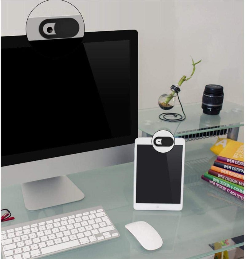 ANAB GI 3 Pieces Webcam Cover,Ultra-Thin Slider Web Camera Covers for Laptop Computer Smartphone Mac MacBook, Sliding Cover Protect Your Privacy Security, T1 Black - Image 2