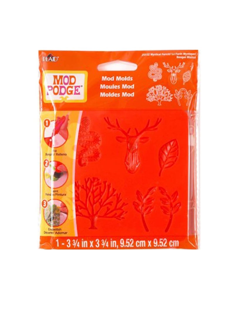 PLAID Mod Mold 3.75in x 3.75in Mystical Forest  - Image 1