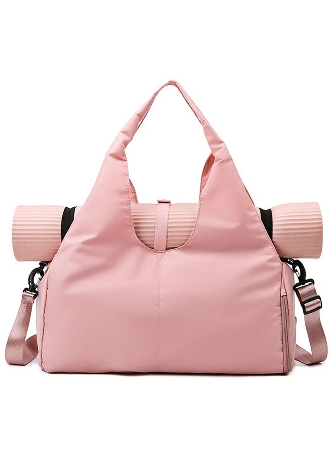 HOOTO Duffel Bag Gym Totes with Dry Wet Pocket & Shoes Compartment for Women and Men(light pink) - Image 1