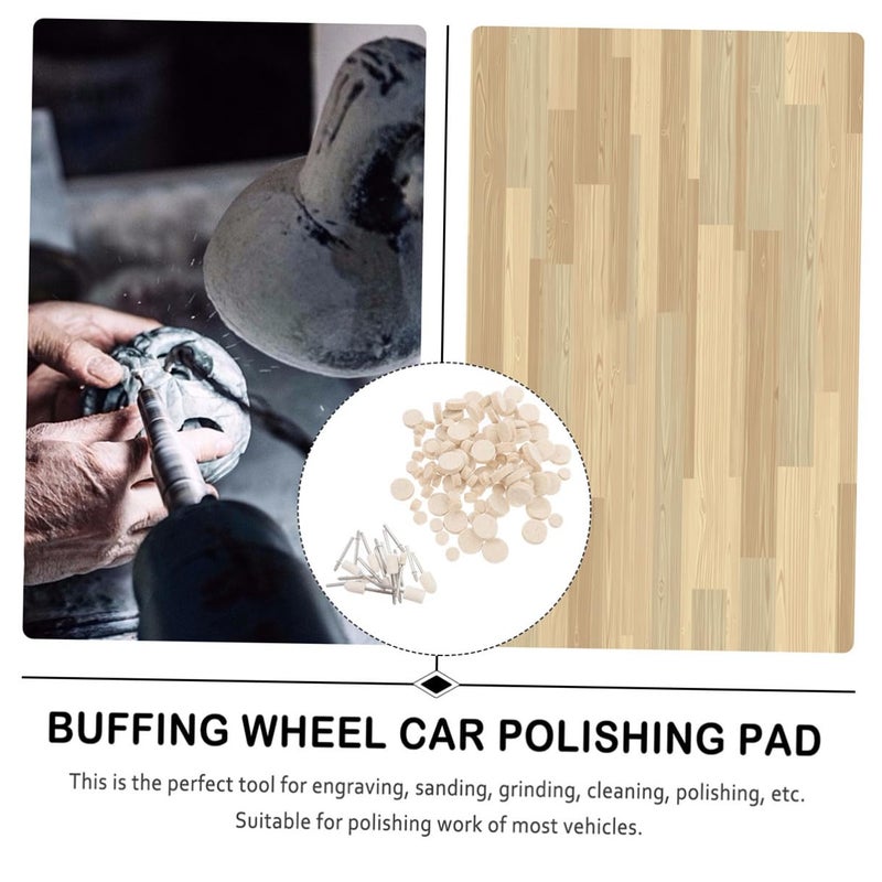 120pcs Wool Felt Polishing Wheels Set with Shank, Wool Felt Buffing Pads for Rotary Tools, Industrial Grinding Supplies for Metal, Jewelry, and Car Polishing - Image 3