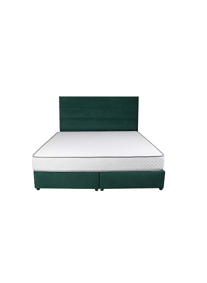 Bed and Mattress Zone Serenity Upholstered Bed 200x200 Super King Size Green Color  - Image 3