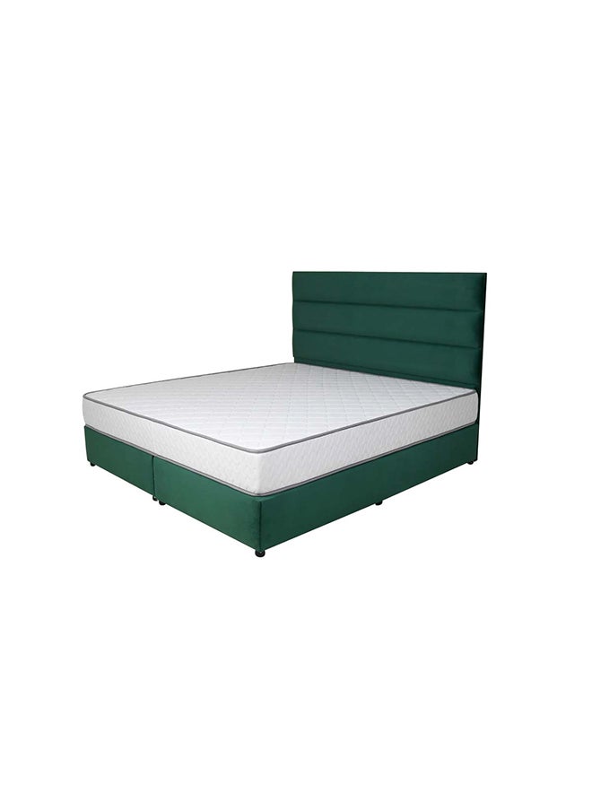 Bed and Mattress Zone Serenity Upholstered Bed 200x200 Super King Size Green Color  - Image 2