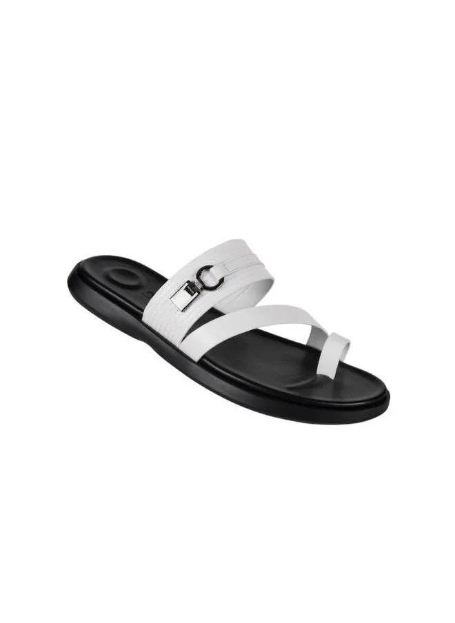 barjeel uno 008-3482 Barjeel Uno Mens Finger Grip Sandals 8096-3 White