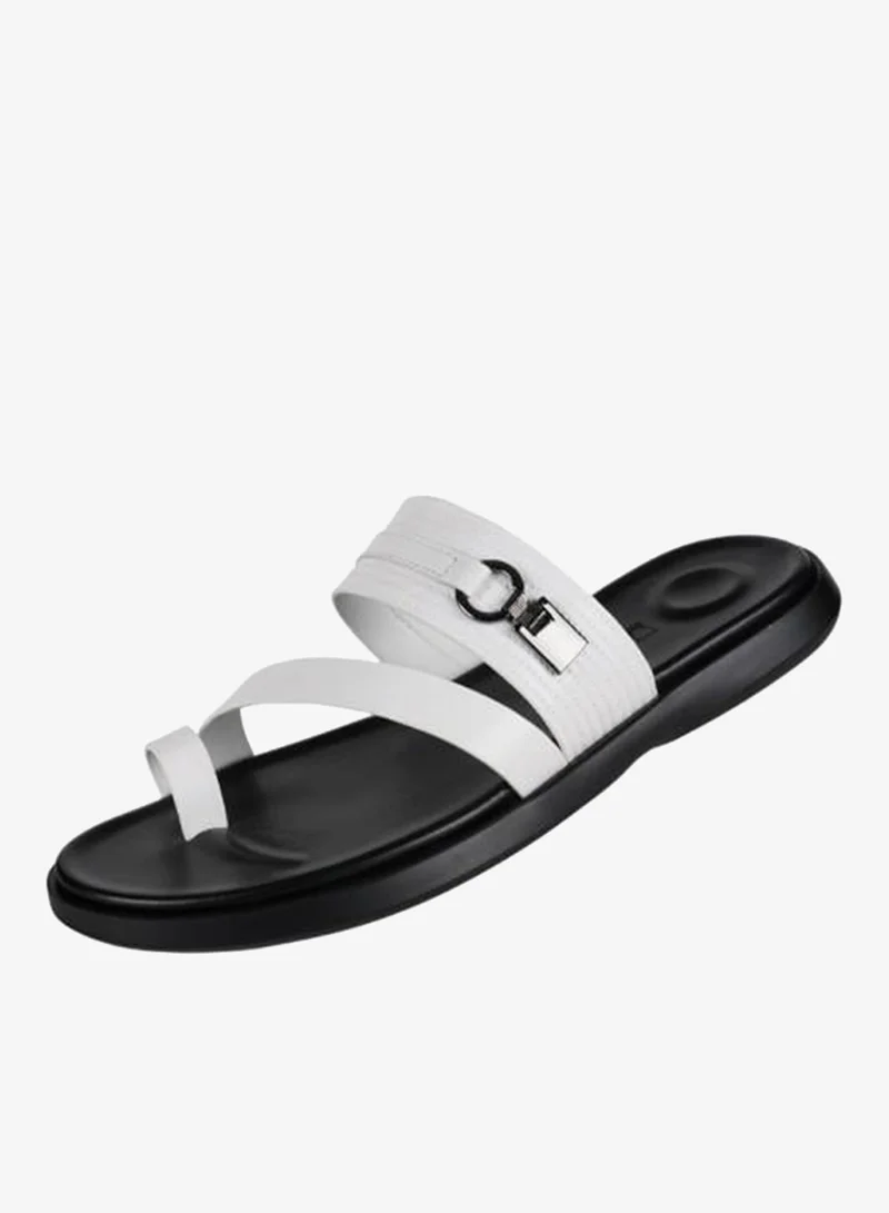 008-3482 Barjeel Uno Mens Finger Grip Sandals 8096-3 White