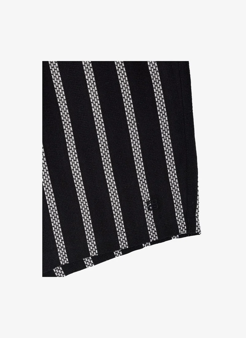 French Connection  Men's Black and White Striped Drawstring Shorts for Men | Best Price UAE
