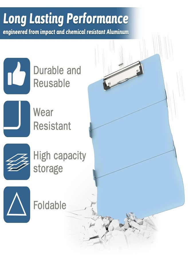 Trustnice Nursing Clipboard Foldable DIY Edition Medical Cheat Sheets Aluminum 3 Layers Foldable Clipboards Pocket Size Profile Clip Nurse Clipboards Notepad for Nurses Students, Teachers, Coaches - Image 5