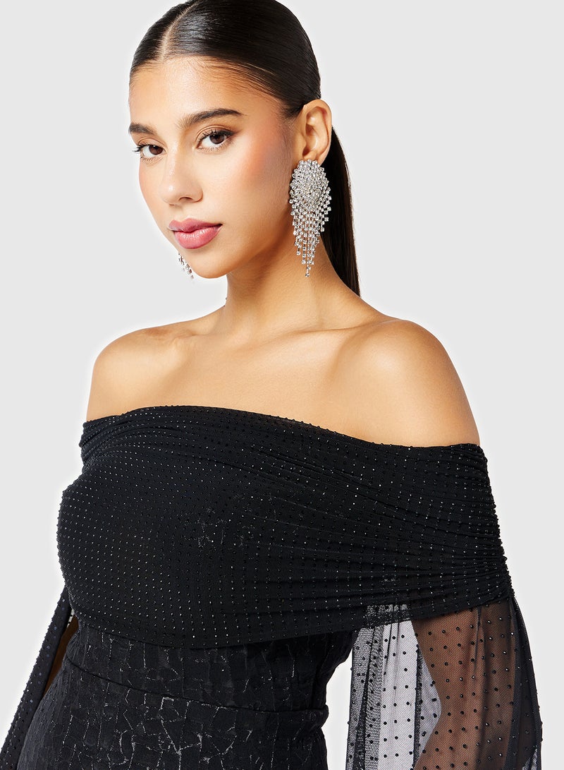 ثريدز باي اجوني فستان كاب كتف مكشوف - Image 3