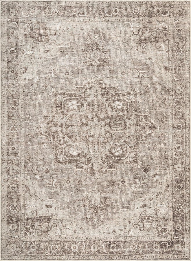 Bloom Rugs Washable Non-Slip 3' x 5' Rug - Beige/Gray Traditional Area Rug for Living Room, Bedroom, Dining Room, and Kitchen - Exact Size: 3' x 5' - Image 4