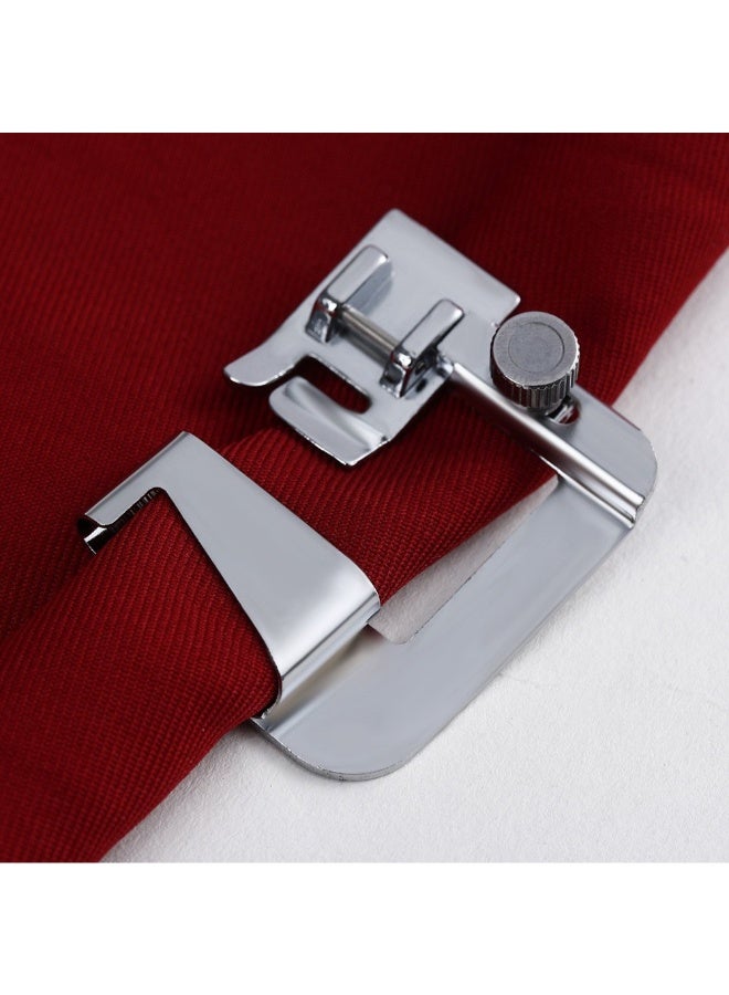 NIBEMINENT 3-Piece Adjustable Rolled Hem Snap-On Presser Wide Foot Set Silver - Image 3